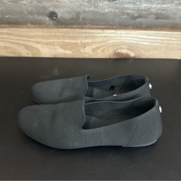 Steve Madden Sabin Black Flats Ladies Size 9 Knit Fabric Slip On Loafers - Picture 2 of 9